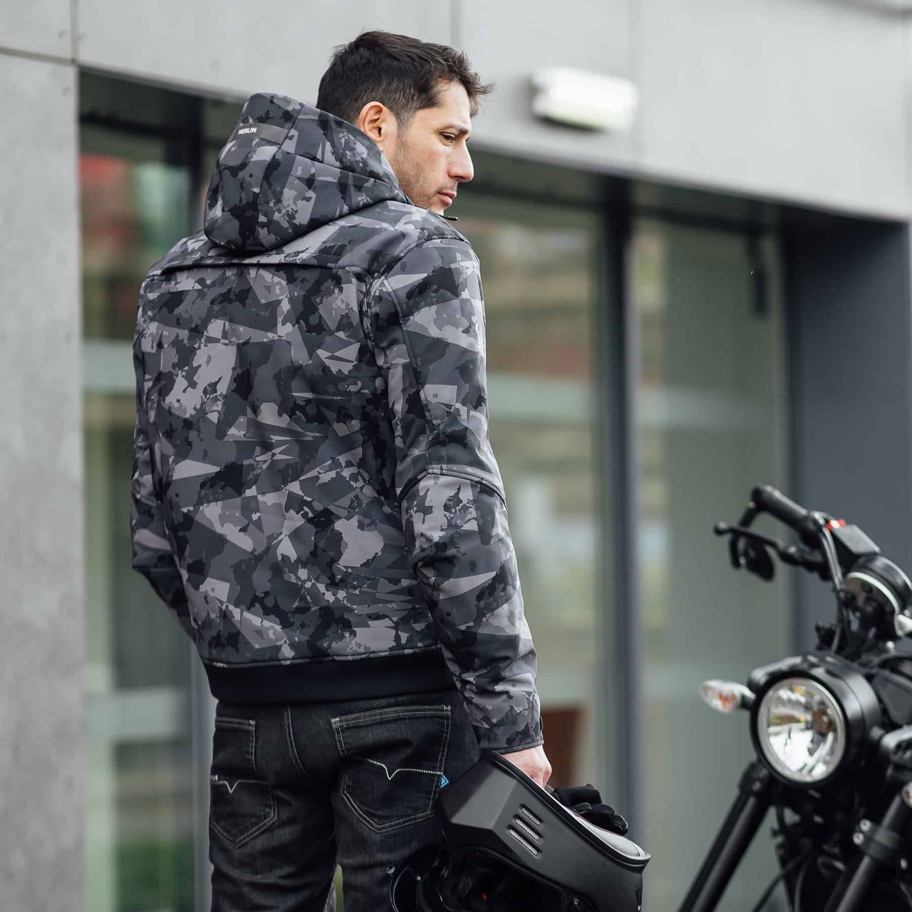 Men Camouflage Motorcycle Jacket Mens Real Leather Camo Biker Jacket